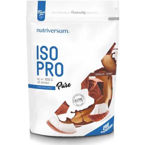 NUTRIVERSUM iso pro protein čokolada kokos, 1kg Cene