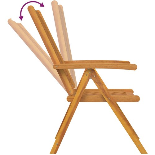  Vrtna stolica 4 pcs Smeđa 57 x 72 x 109 cm Čvrsto drvo akacije Slike