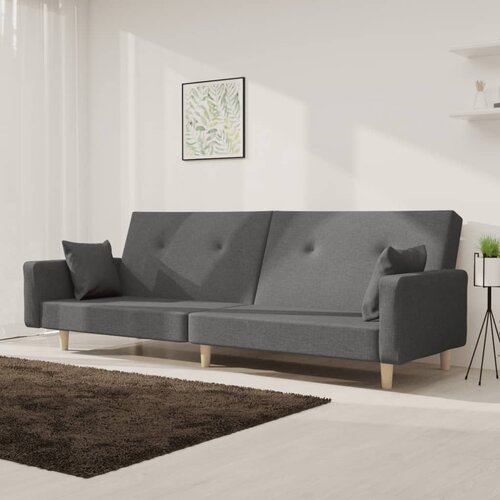  The Living Store Kavč dvosed z ležiščem in dvema blazinama svetlo sivo blago - Raztegljiv Kavč, (21494478) Cene