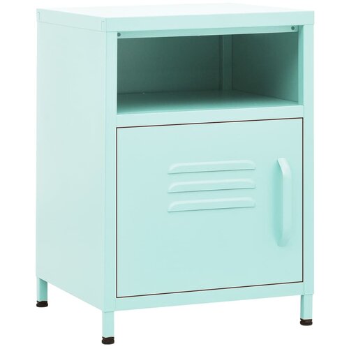 Maison Chic Nočna omarica - Nočna miza mint zelena 35x35x51 cm jeklo, (21688724) Slike