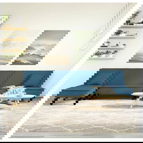vidaXL Raztegljiv kavc L oblike moder 255x140x70 cm zamet Cene