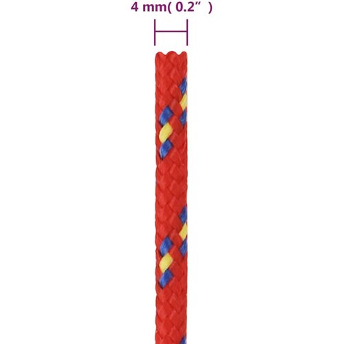 Brodski konop crveni 4 mm 100 m od polipropilena Slike