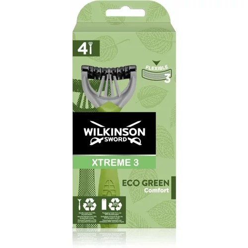 Wilkinson Sword Xtreme 3 Eco Green brivniki za enkratno uporabo 4 kosi za moške 4 kos