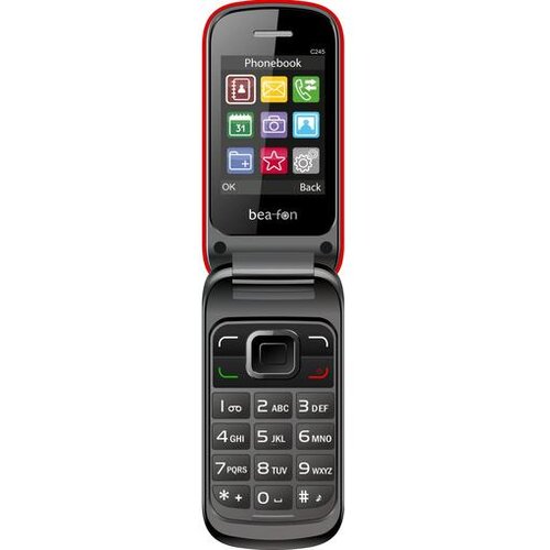 BEA-FON preklopni telefon C245 - rdeč Cene