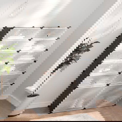 VidaXL Stalak za cipele crni 94 x 37 x 125 cm PP Slike