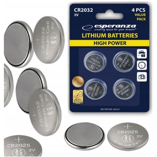  Baterije ESPERANZA LITHIUM CR2032 4 kom, EZB111 Cijene
