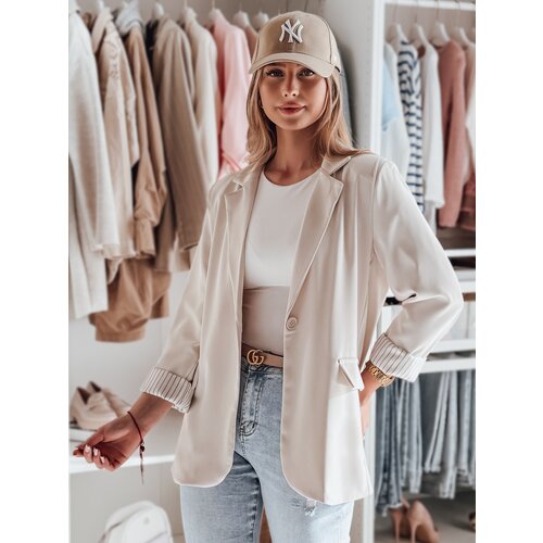 DStreet Marynarka damska one size oversize RESIDAL jasnobeżowa Slike