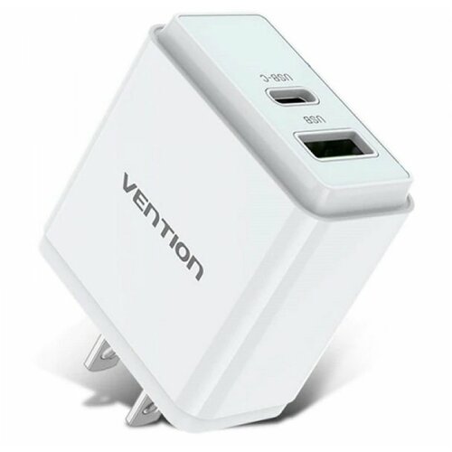 Vention QC67-US-W kućni punjač za mobilne telefone usb a/usb c beli (us priključak) Slike