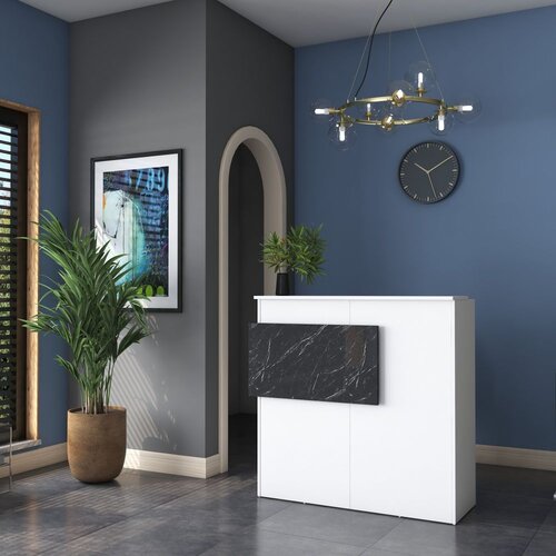 Woody Fashion MA102 - 2929 WhiteMarble Reception Table Cene