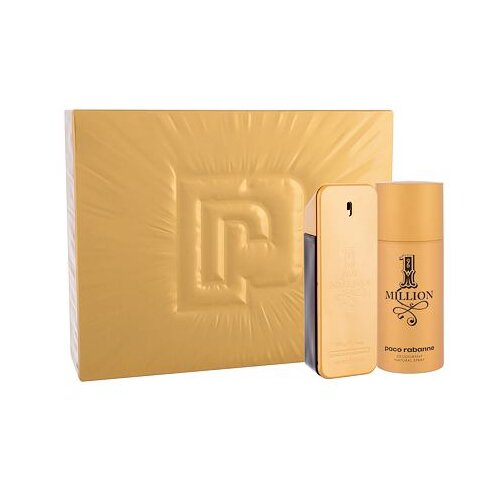 Paco Rabanne 1 Million darilni set toaletna voda 100 ml + deodorant v spreju 150 ml za mo&amp;scaron;ke Slike