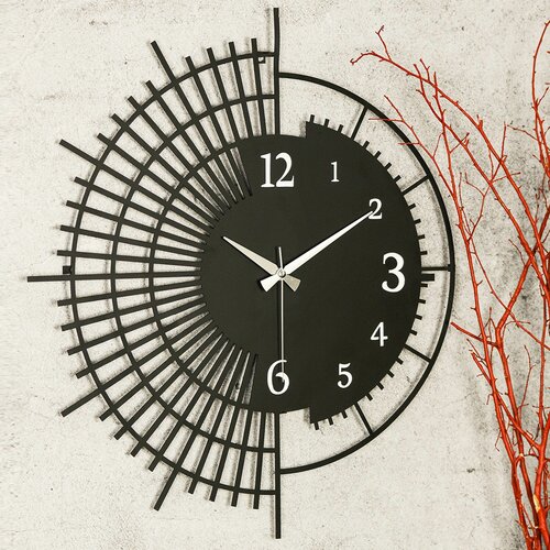 Wallity stri new - black black decorative wall clock Slike