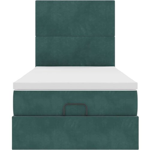 VidaXL okvir kreveta s madracima tamnozeleni 90x190cm bar&amp;scaron;unasti Slike