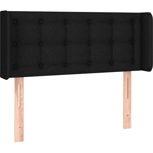  Uzglavlje crno 83x16x78/88 cm od tkanine Slike