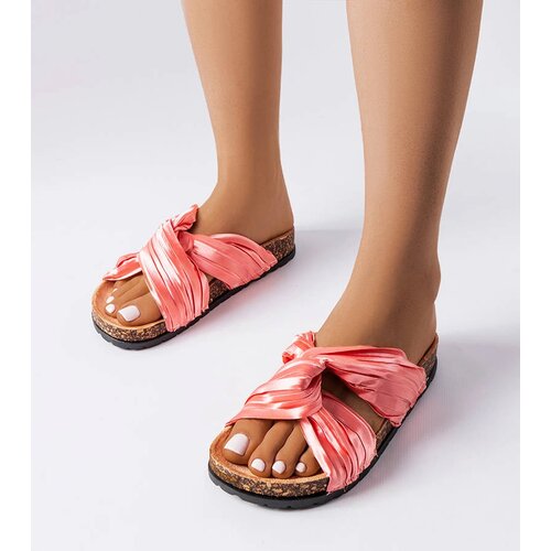 Gemre Pink flip-flops adorned with Fresne fabric Cene