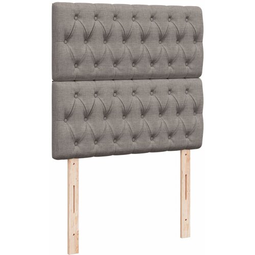  Krevet s oprugama i madracem smeđesivi 80x200 cm od tkanine Slike