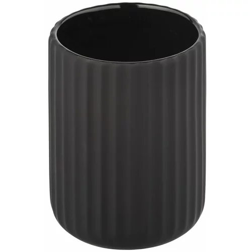Wenko Črna keramična skodelica za zobno ščetko Belluno
