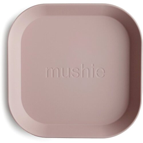 Mushie Square Dinnerware Plates krožnik Blush 2 kos Slike
