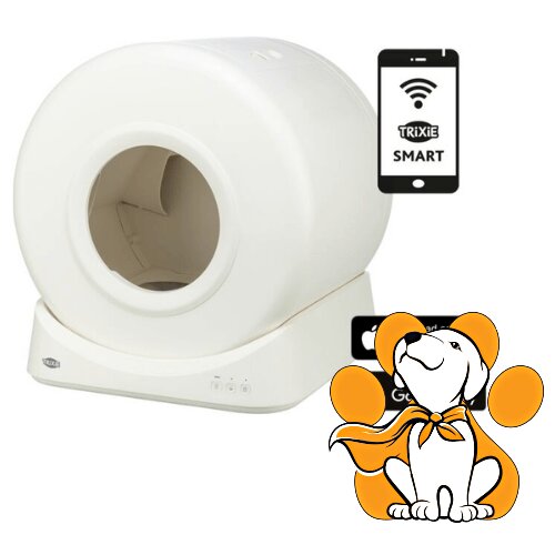 Trixie Smart Cat Litter Box 51x56x54 cm, Pametni Toalet Za Mačke Sa Aplikacijom Slike