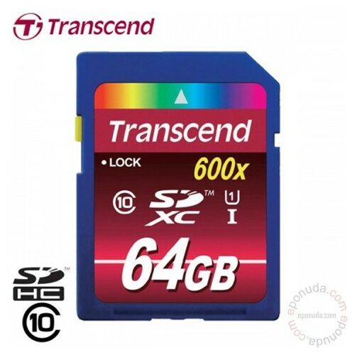 Transcend SDXC Class 10 UHS-I 600x Ultimate 64GB TS64GSDXC10U1 90/45MB/s memorijska kartica Slike