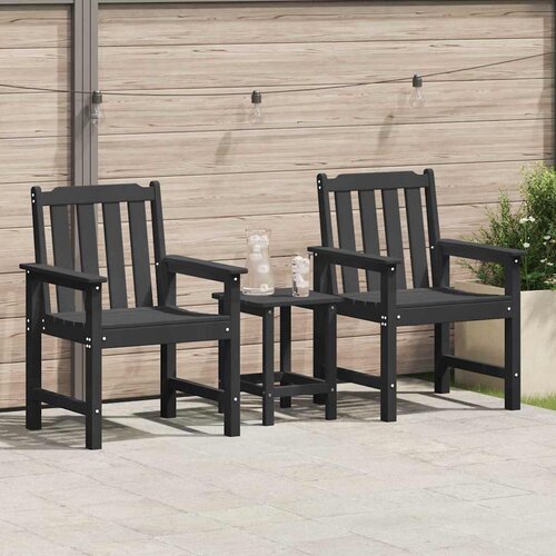  Vrtna blagovaonska stolica 2 pcs Crna 65,5 x 59 x 88 cm HDPE Cijene