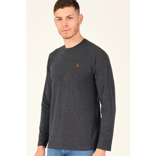 Dewberry T8588 BIKE COLLAR MEN'S SWEATSHIRT-ANTHRACITIS Cene