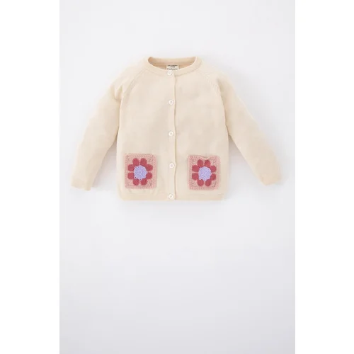 Defacto Baby Girl Crew Neck Cardigan