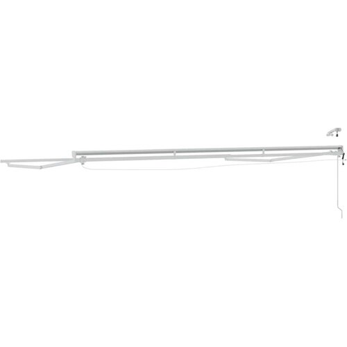  Električna nadstre&amp;scaron;nica s profili LED Bela 4 &amp;times; 3,5 m Aluminij, (5000207282) Slike