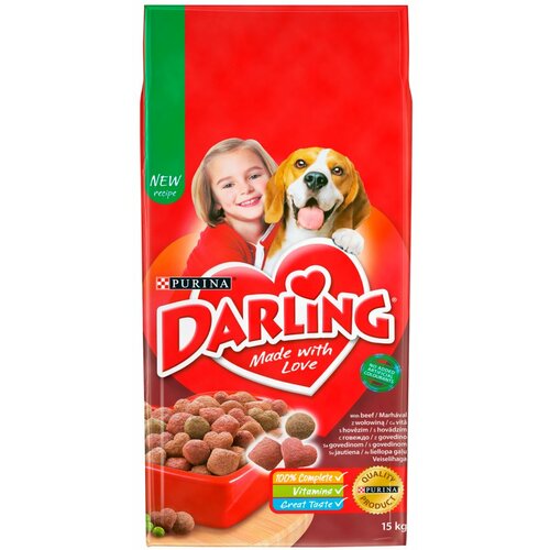 Purina darling suva hrana za pse sa ukusom govedine i povrća 15kg Slike