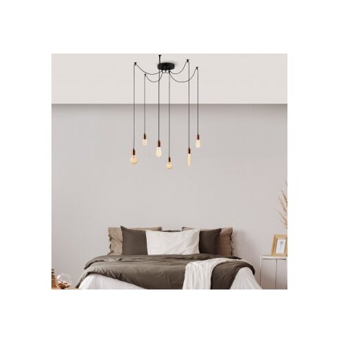 Opviq Vislica KABLUNI bakrena, metal, 126 x 126 cm, visina 102 cm, podesvia visiana, 6 x E27 40 W, Kabluni - MR - 916 Slike