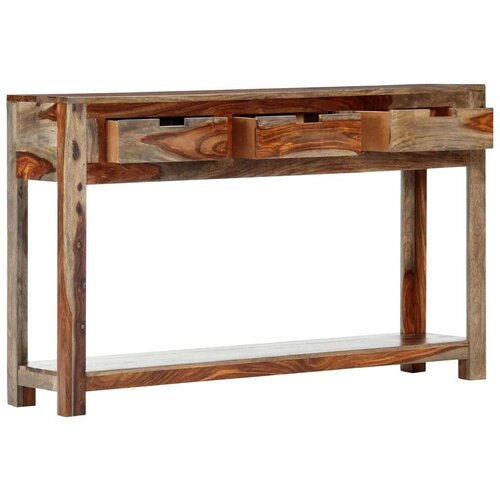 VidaXL Konzolni stol s 3 ladice 120 x 30 x 75 cm masivno drvo &amp;scaron;i&amp;scaron;ama Slike