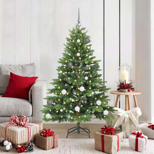 vidaXL Umestno božično drevo med 150 LED Zelena 150 cm PE in PVC Cene