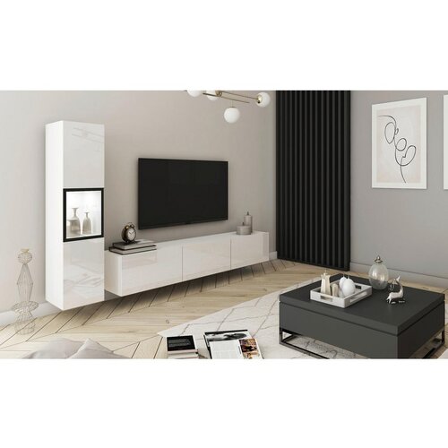 MID.YOU Dnevni Regal Berlin I, Bela, Osvetlitev, 2-Delni Slike