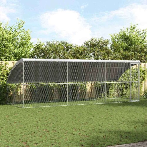  Pasja lopa s shranjevanjem 3 pcs srebrna 6 x 2 x 2 m Jeklo - - Srebrna - 51.9 - 6 x 2 x 2 m - 2025-vidaXL-TOPSELLER Cene