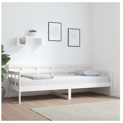  Dnevni ležaj bijeli 80 x 200 cm od masivne borovine Cijene