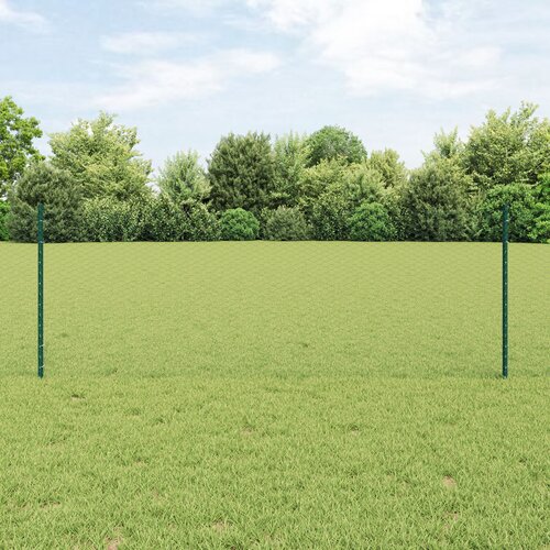 VidaXL Ograje 5 kosov U-kanal Zelena 80 cm Jeklo, &amp;Scaron;esterokotna ograja Zelena 0.8x10 m Jeklo Slike