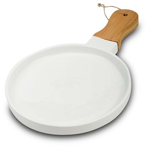 Nava porcelanski tanjir za serviranje sa drskom 40 cm Slike