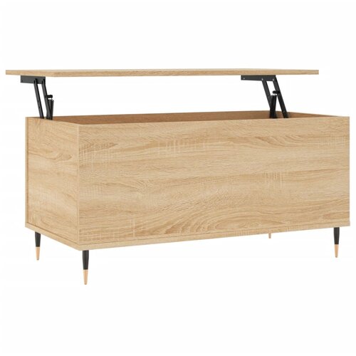 vidaXL Klubska mizica sonoma hrast 90x44,5x45 cm inženirski les, (20908235) Cene