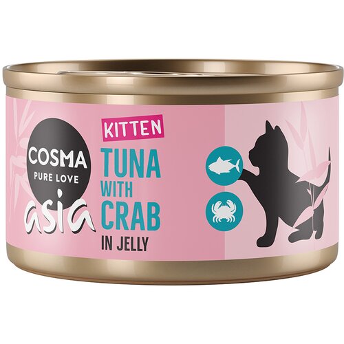 Cosma Varčno pakiranje Asia Kitten v želeju 24 x 85 g Tuna z rakovičjim mesom Cene
