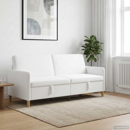 SOFA s pohranom Bijela 192 x 78 x 87 cm Poliester Cijene