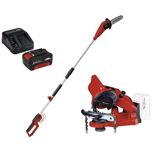 Einhell aku set teleskopska lančana testera gc-lc 18/20, power-x-change 18V 4.0 ah + oštrač ge-cs 18 Cene