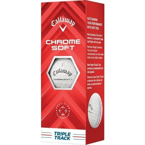 Callaway Chrome Soft 2024 White Golf Balls Triple Track 3 Pack