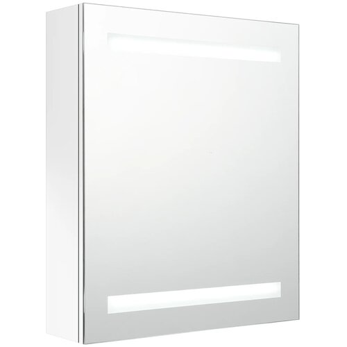 Maison Chic LED Kopalniška omarica - Kopalniški kabinet z ogledalom sijoče bela 50x14x60 cm, (21794876) Cene