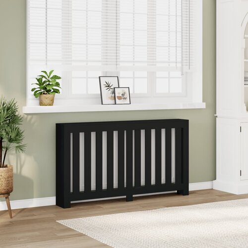 vidaXL Pokrov za radiator črn 149x20x82 cm inženirski les Cene