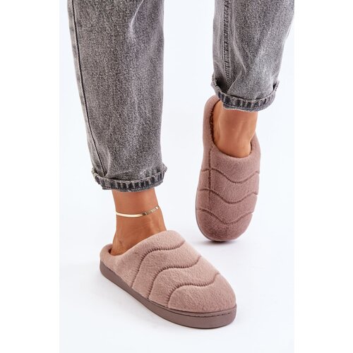 Kesi Futrzane Warm women&amp;#039;s slippers brown Vamirae Slike