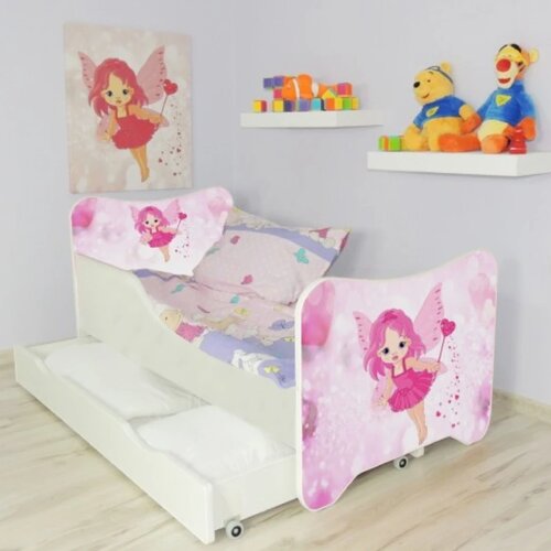 Golden Krevet Happy Kitty za decu sa fiokom Fairy, 160x80 Cene