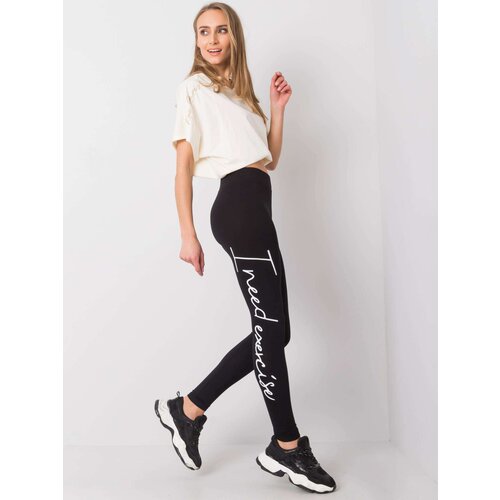 RUE PARIS Leggings-RV-LG-6183.08-black Cene