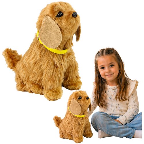  Interactive Plush Dog Soft fur Cocker Spaniel breed Stroke its head and learn its functions Cene