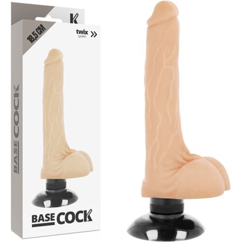 BaseCock REALISTIČNI VIBRATOR 2-1 NATURAL 18,5 CM, (21264125) Slike
