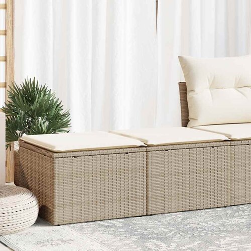  2-dijelni set vrtnih sofa s jastucima bež od poliratana bagrem Cijene