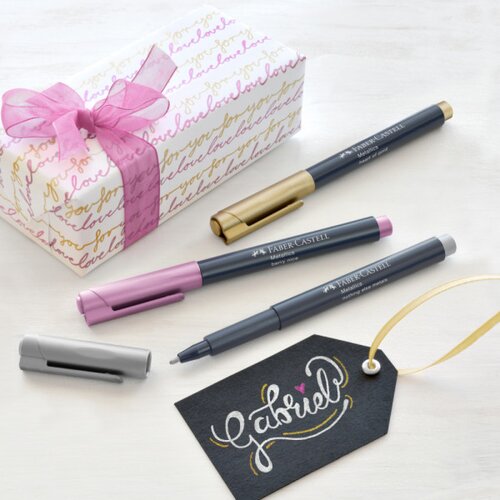 Faber-Castell permanent marker metalics col 253 queen of marine 160753 Slike